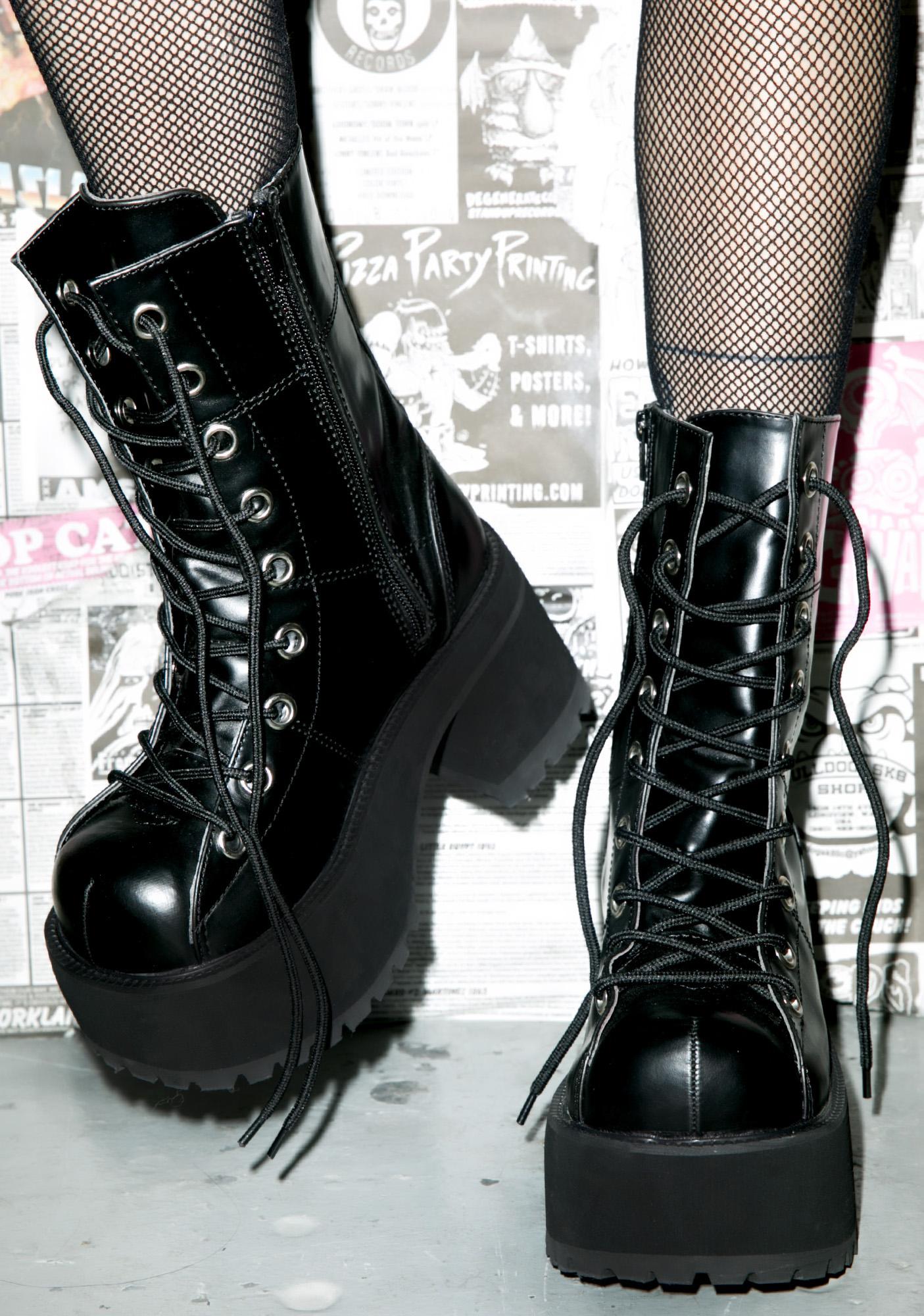 chunky platform boots demonia